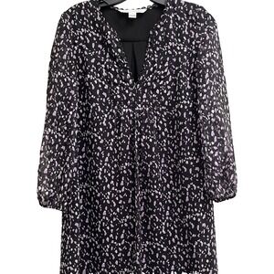 Diane Von Furstenberg 100% Silk Floral Women's Lined Sheath Dress‎ Size 0